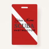 SCHUBA INSTRUCTOR-LABEL VOOR DESKUNDIGE DIVERS BADGE (Voorkant)