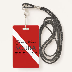 SCHUBA INSTRUCTOR-LABEL VOOR DESKUNDIGE DIVERS BADGE