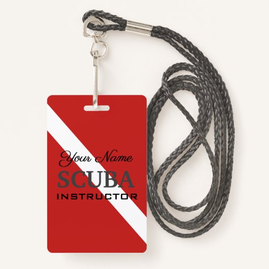 SCHUBA INSTRUCTOR-LABEL VOOR DESKUNDIGE DIVERS BADGE (Voorkant met draagriem)