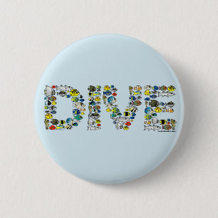 Schubadsorteerbare DIVE Ronde Button 5,7 Cm