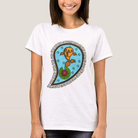 Schubben Dames Licht Shirt (Voorkant)