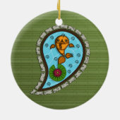 Schubben de Goudvis Versiering Keramisch Ornament (Achterkant)
