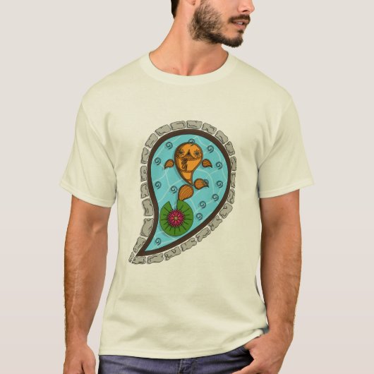 Schubben Heren Licht Shirt (Voorkant)