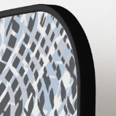 Schubben - Staal + Blauw Pickleball Paddle (Links Detail)