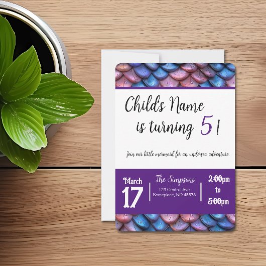 Schubben van een Meermin Kaart