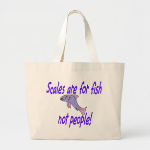 Schubben zijn voor vissen grote boodschappentas tote bag