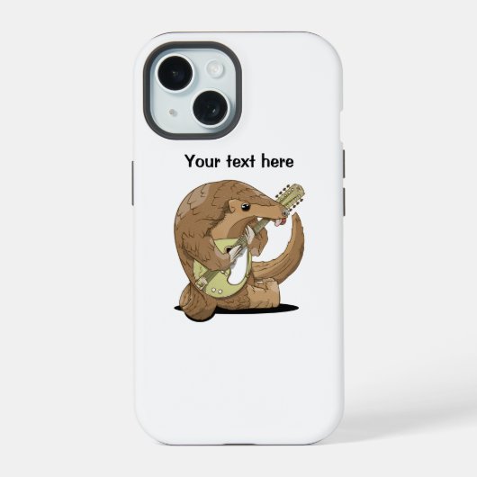 Schubdier dat een muziekinstrument bespeelt iPhone 15 case (Achterkant)