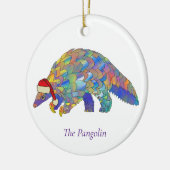 Schubdier Kerstman Schattig Bedreigd Dier Keramisch Ornament (Links)