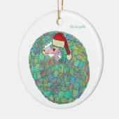 Schubdier Schattig Bedreigd dier Keramisch Ornament (Links)