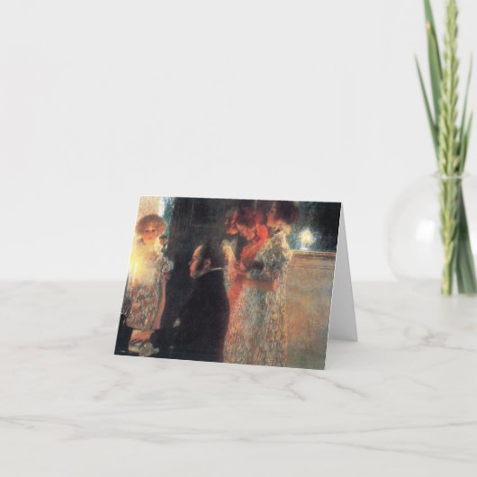 Schubert bij de piano door Gustav Klimt Kaart (Voorkant)