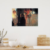 Schubert bij de piano door Gustav Klimt Poster (Keuken)