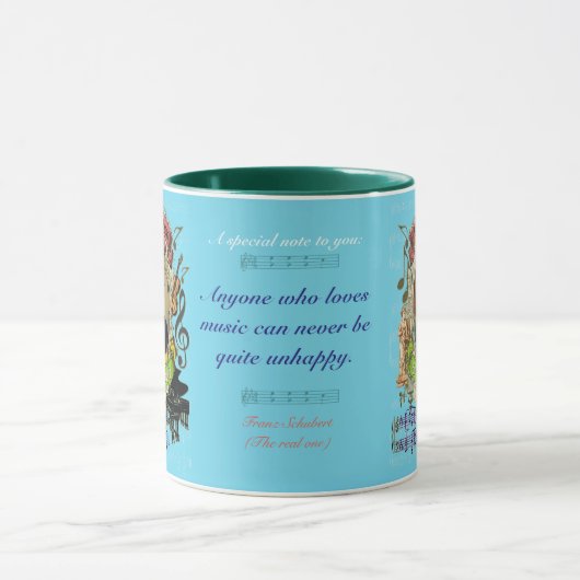 Schubird Funny Bird Composer Franz Schubert Mok (Midden)