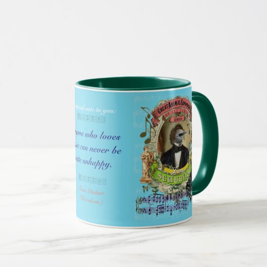 Schubird Funny Bird Composer Franz Schubert Mok (Voorkant rechts)