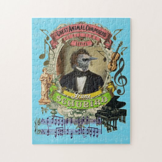 Schubird Great Animal Composer Schubert Parody Legpuzzel (Verticaal)