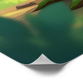 schuchtere tijger | Schattigee Cartoon Kind Nurser Poster (Hoek)