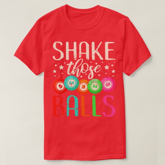 Schud die Balls Bingo T-shirt (Design voorkant)