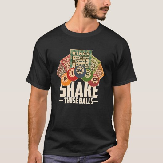 Schud die Balls Funny Bingo T T-shirt (Voorkant)
