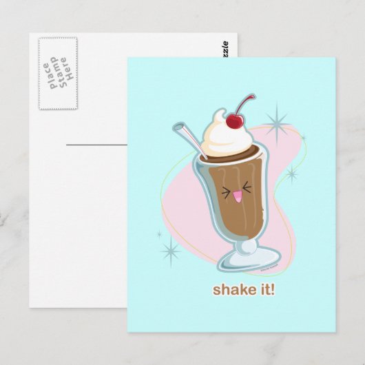 Schud het! briefkaart (Voorkant / Achterkant)