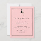 Schud het op met uitnodiging van Cocktails Party (Achterkant)