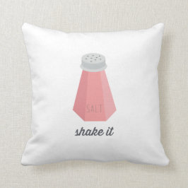 Schud het | Roze zout Shaker Kussen
