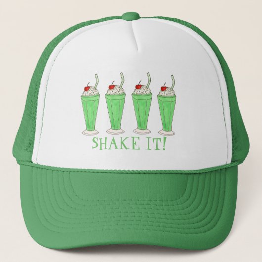Schud het! Shamrock St. Patrick's Day Milkshake Trucker Pet (Voorkant)