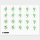 Schud het Sint Patrick's Day Milkshake Green Shamr Ronde Sticker (Vel)