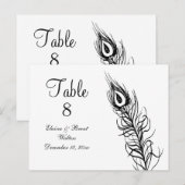 Schud het tabelnummer van de Tail-veren (wit) Briefkaart (Voorkant / Achterkant)