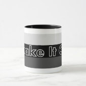 Schud het uit de gestripte Mok - zwart (Midden)