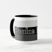 Schud het uit de gestripte Mok - zwart (Voorkant links)