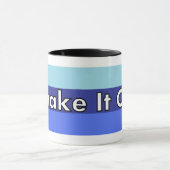 Schud het van de gestripte Mok - blauw (Midden)