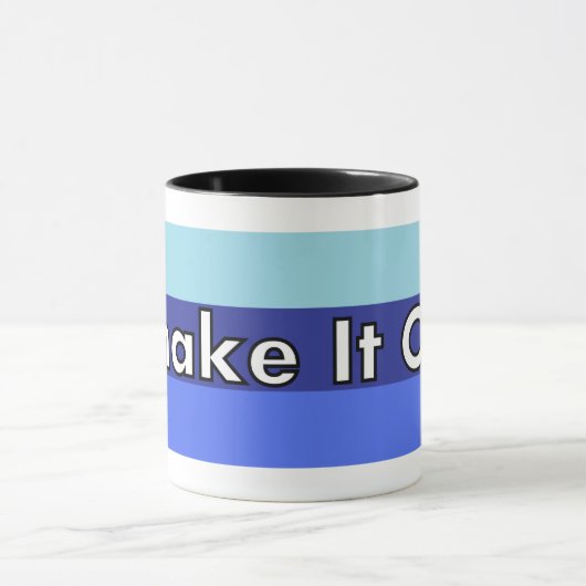 Schud het van de gestripte Mok - blauw (Midden)