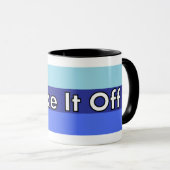 Schud het van de gestripte Mok - blauw (Voorkant rechts)