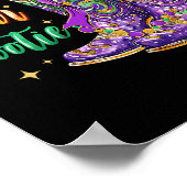 Schud je Bootie Mardi Gras Cowboy Boot Mardi Gra Poster (Hoek)
