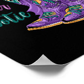 Schud je Bootie Mardi Gras Cowboy Boot Mardi Gra Poster (Hoek)