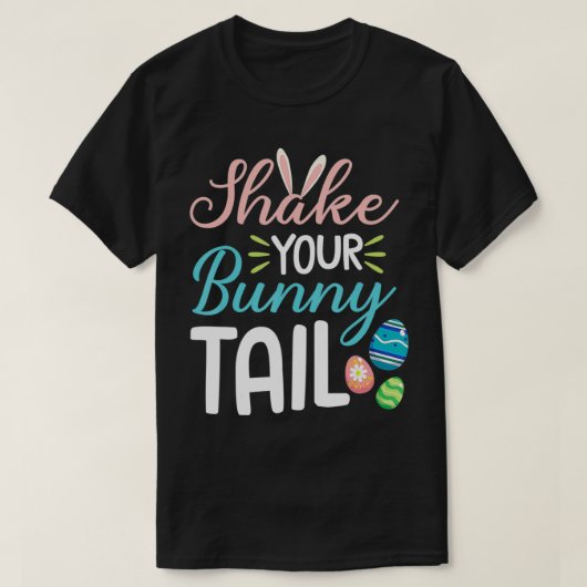 Schud je Bunny Tail Funny Easter Hunt Kinderen T-shirt (Design voorkant)