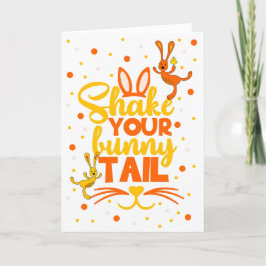 Schud je Bunny Tail-paasmakeraar Feestdagen Kaart