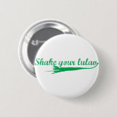 Schud je Lulav Ronde Button 5,7 Cm (Voorkant /achterkant)