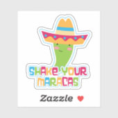 Schud je Maracas Mexican Pepper Contour Sticker (Vel)
