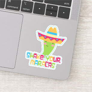 Schud je Maracas Mexican Pepper Contour Sticker