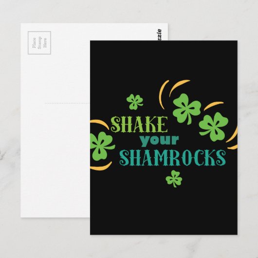 Schud je Shamrocks Briefkaart (Voorkant / Achterkant)