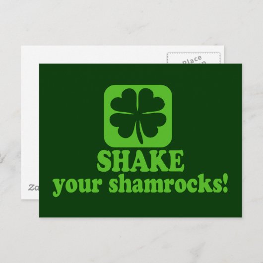 Schud je Shamrocks Briefkaart (Voorkant / Achterkant)