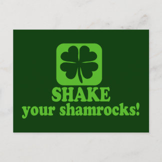 Schud je Shamrocks Briefkaart