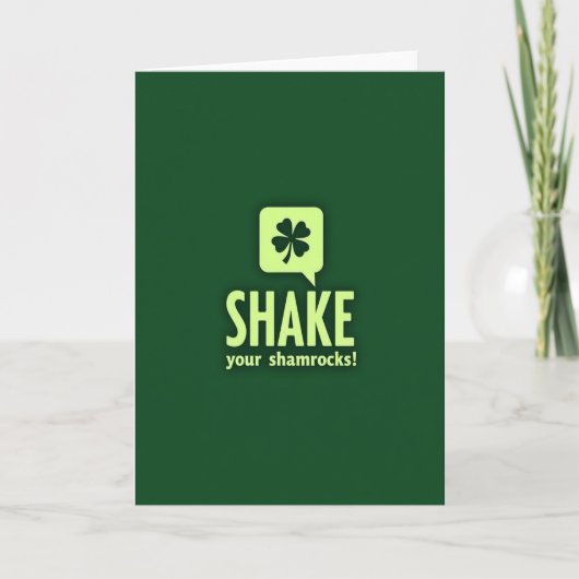 Schud Je Shamrocks Fun Kaart (Voorkant)