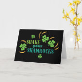 Schud je Shamrocks Kaart (Gele Bloem)