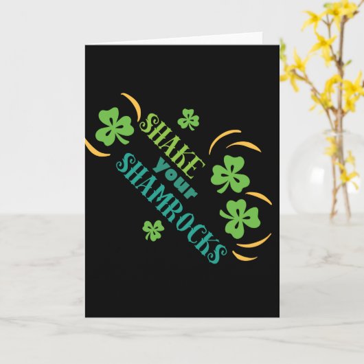 Schud je Shamrocks Kaart (Gele Bloem)