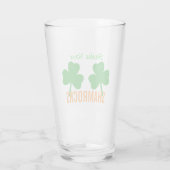 Schud je Shamrocks Party Glass Glas (Achterkant)