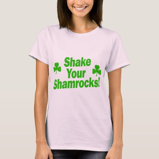 Schud je Shamrocks! T-shirt (Voorkant)