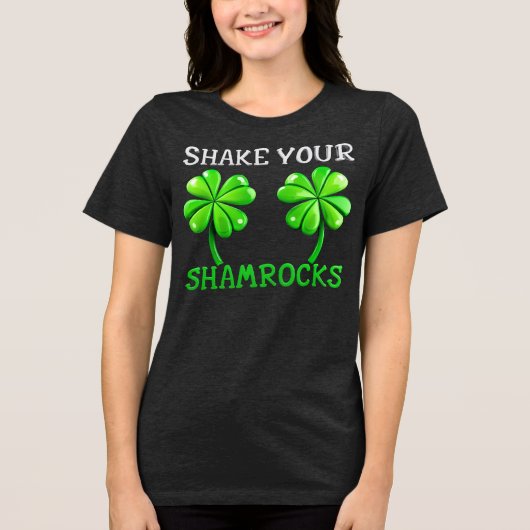 Schud je Shamrocks Tri-Blend Shirt (Voorkant)