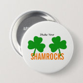 Schud je sjamrock met de Ierse partij Ronde Button 7,6 Cm (Voorkant /achterkant)