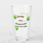 Schud je sjamrocken tot de bier morst glas (Achterkant)